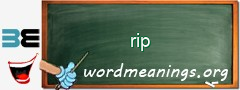 WordMeaning blackboard for rip